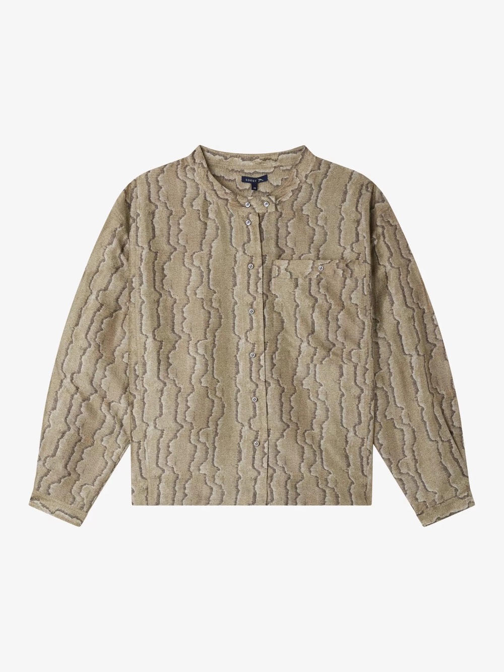Chypre graphic-print relaxed-fit 100% silk shirt size 36 snake print oversized